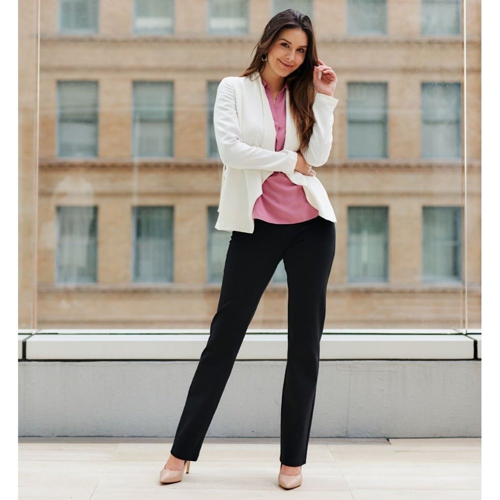 Betabrand 7 Pocket Straight Dress Pant Yoga Pant // Size XS